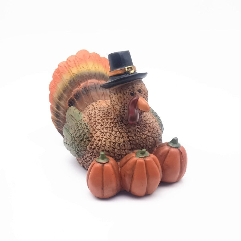 Thanksgiving Harvest Turkey Pumpkin Ornament