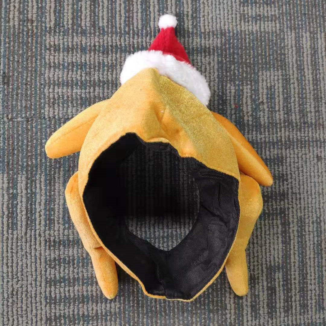 Plush Roasted Turkey Hat – Thanksgiving Costume Party Fun