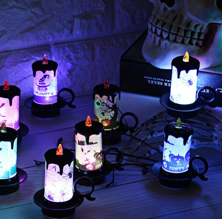 Halloween LED Candle Light Prop — Spooky Glow for Halloween Nights