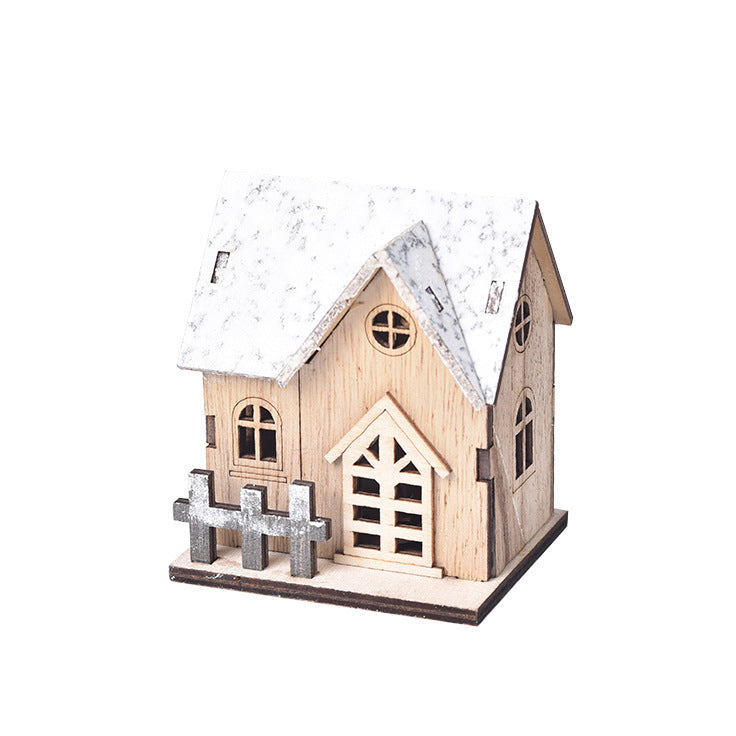 LED Luminous Wooden Christmas Small House ✨