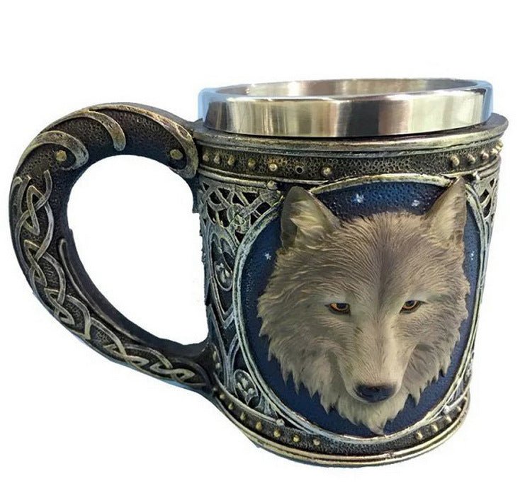 400ML 3D Skull Coffee Mugs – Creative Stainless Steel & Resin Drinkware