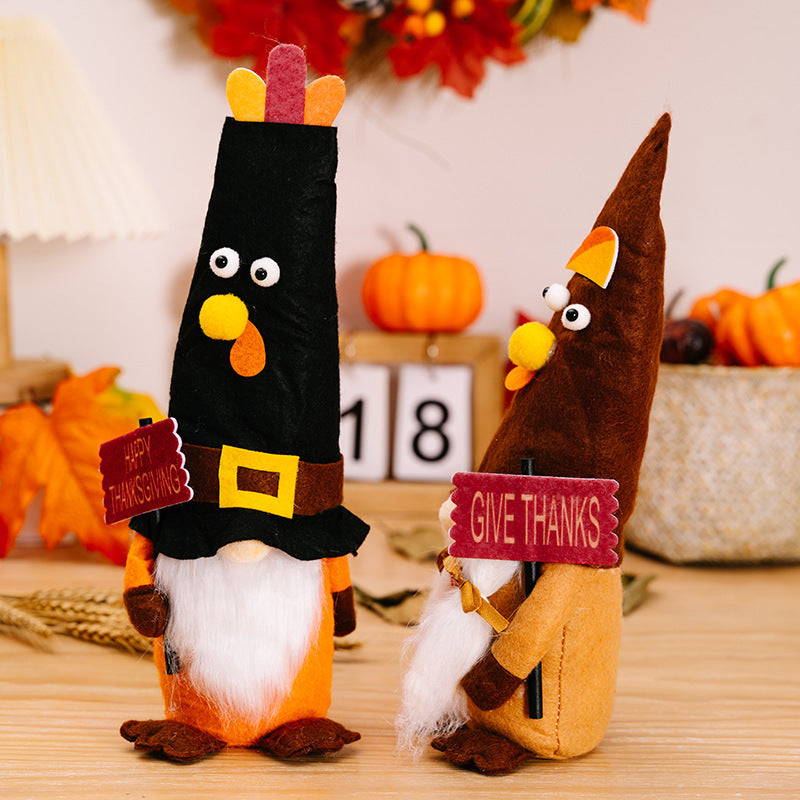 New Thanksgiving Home Decorations – Thanksgiving Turkey Doll Ornaments