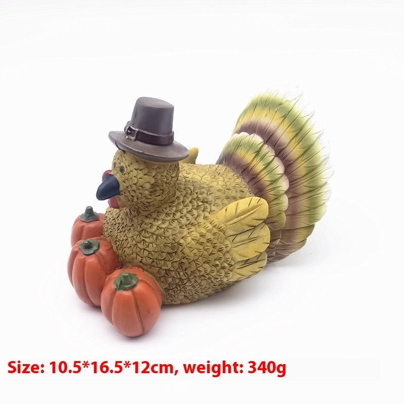 Thanksgiving Harvest Turkey Pumpkin Ornament