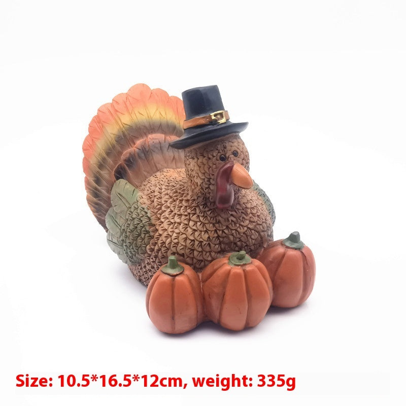 Thanksgiving Harvest Turkey Pumpkin Ornament