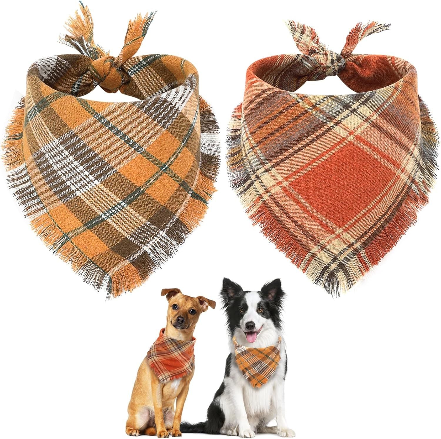 Vivifying Fall Dog Bandana With Tassels