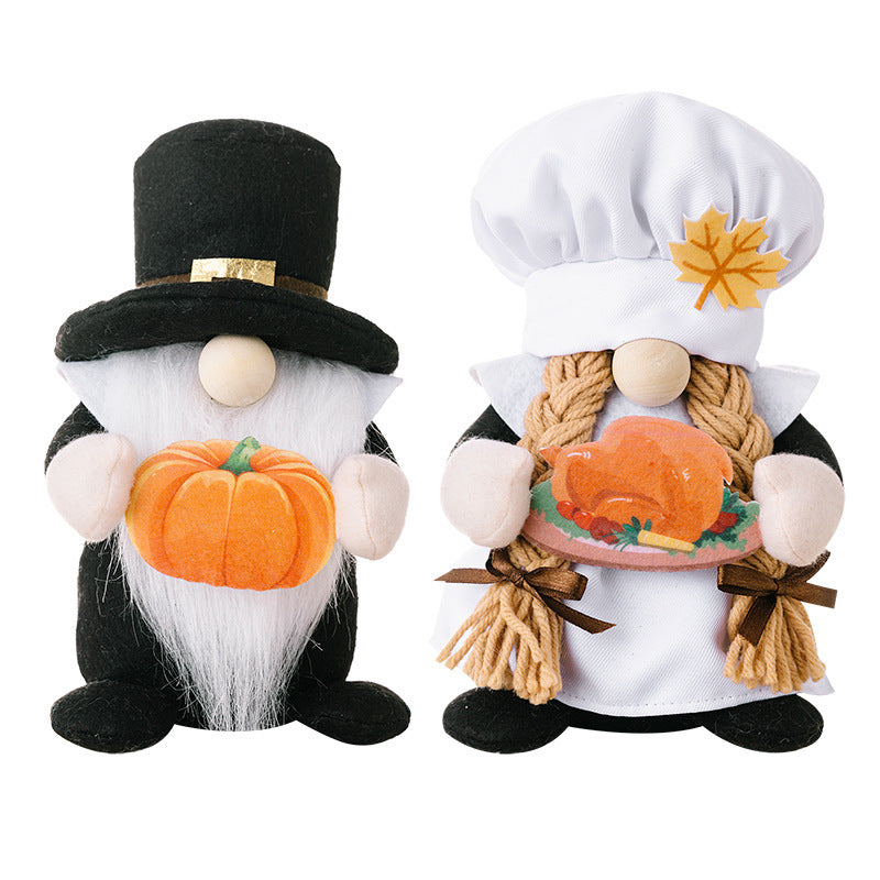 Harvest Season Thanksgiving Hug Pumpkin Ornaments