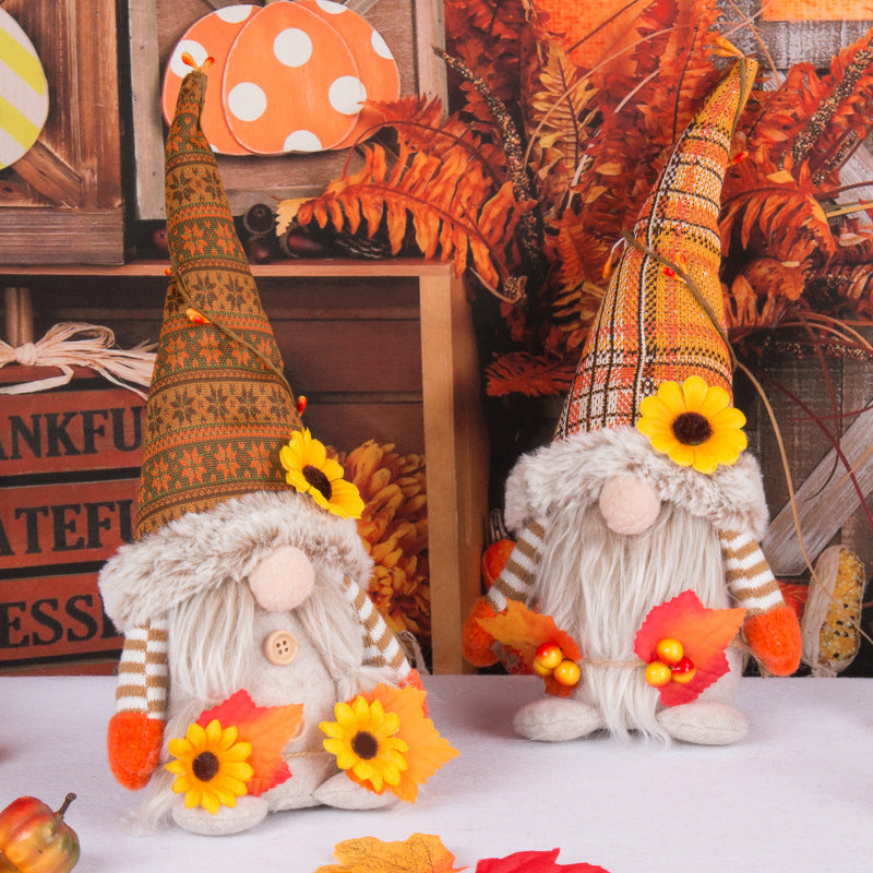 Thanksgiving Rudolf Faceless Doll