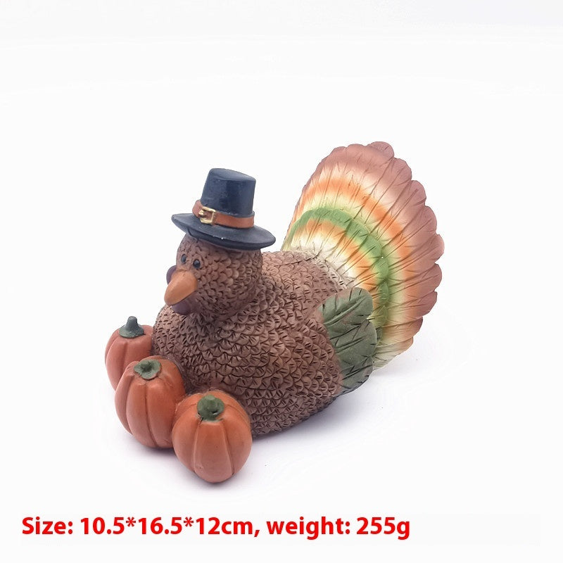 Thanksgiving Harvest Turkey Pumpkin Ornament