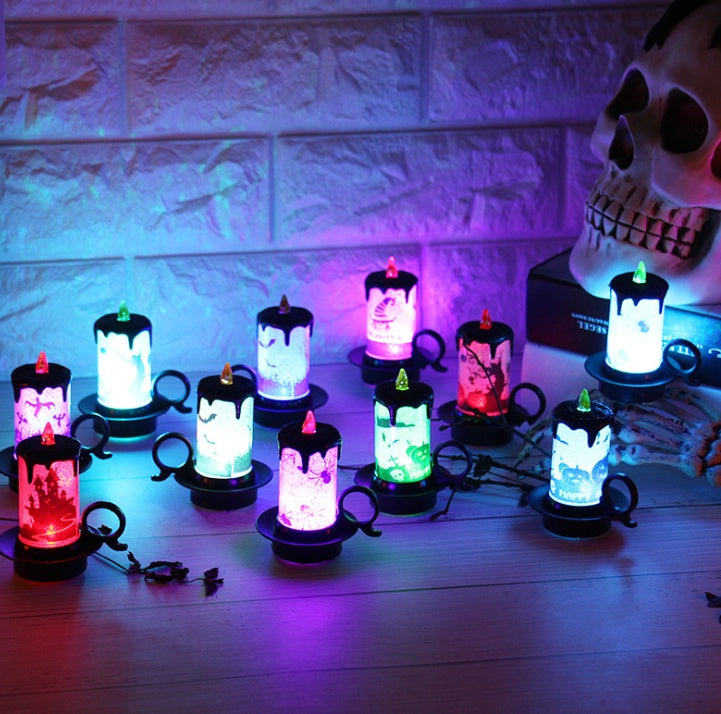 Halloween LED Candle Light Prop — Spooky Glow for Halloween Nights