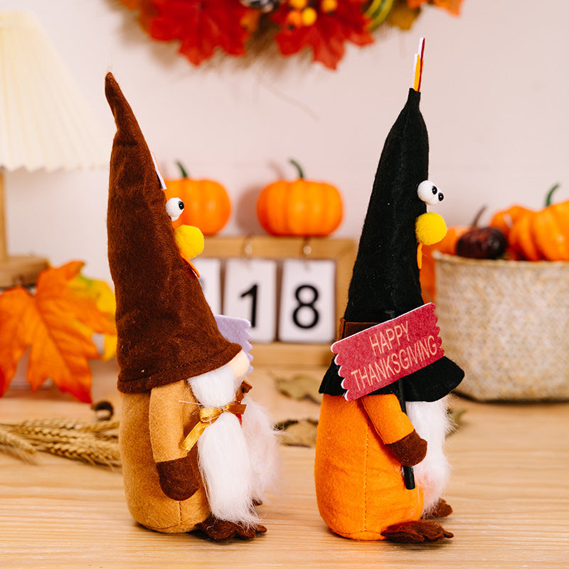 New Thanksgiving Home Decorations – Thanksgiving Turkey Doll Ornaments