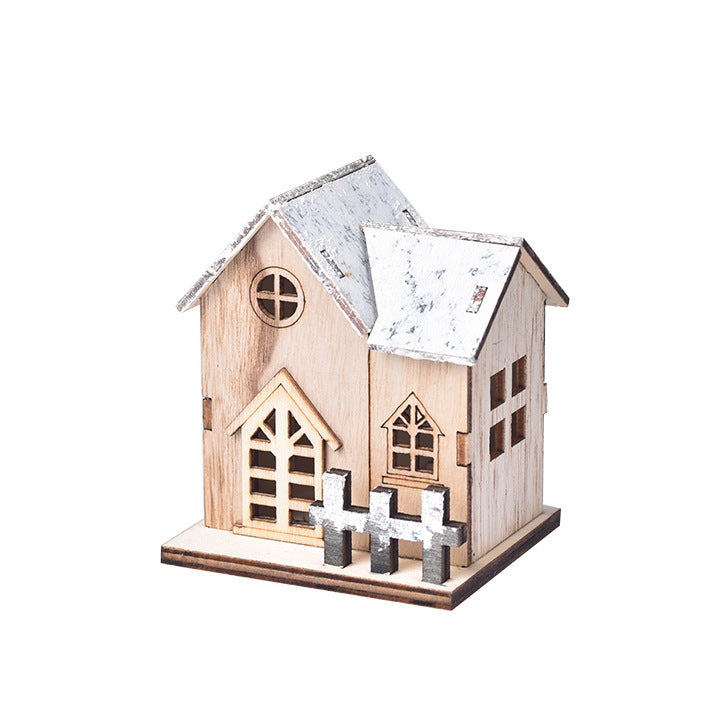 LED Luminous Wooden Christmas Small House ✨