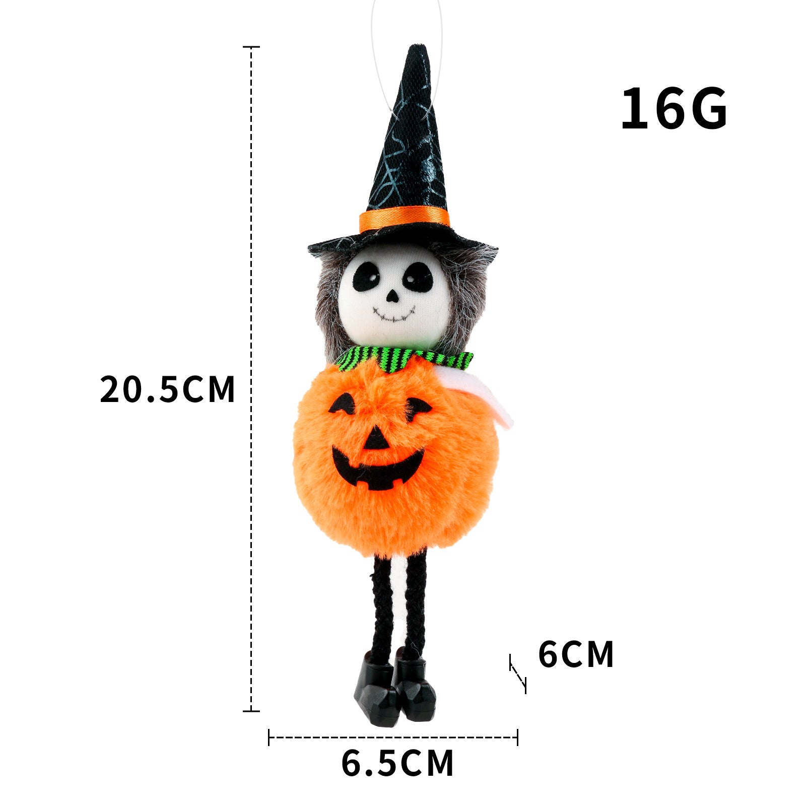 Halloween Pumpkin Witch Ornaments