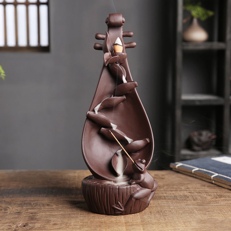 Backflow Incense Burner – Sandalwood Zen Ceramic Décor
