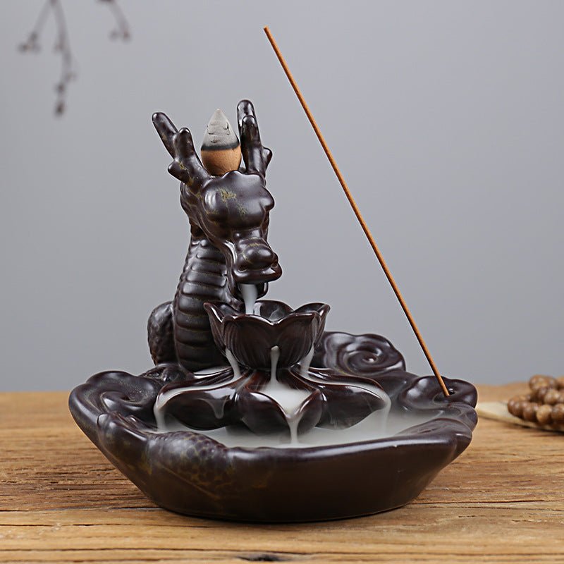 Backflow Incense Burner – Sandalwood Zen Ceramic Décor