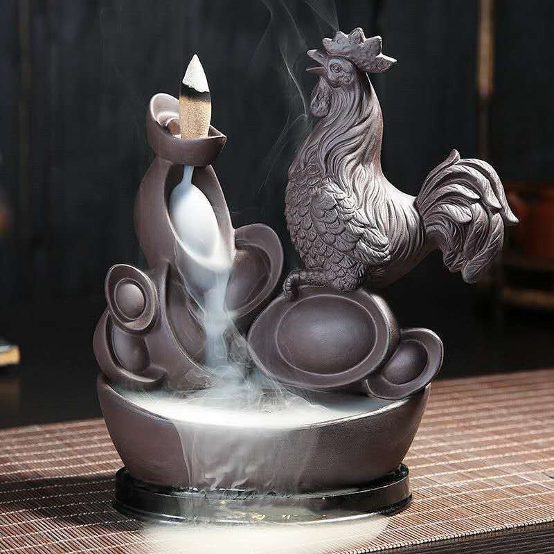 Backflow Incense Burner – Sandalwood Zen Ceramic Décor