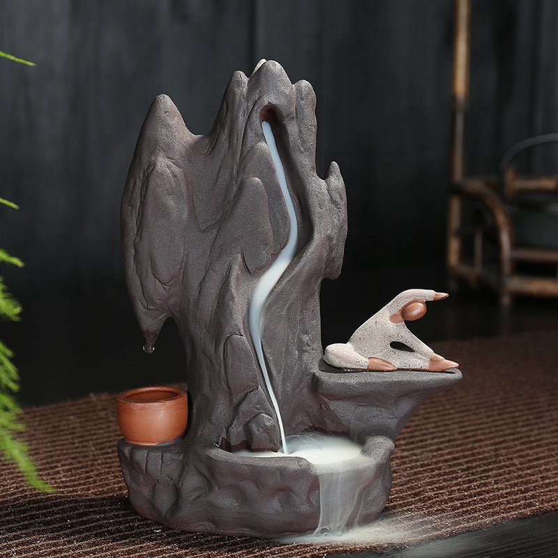 Backflow Incense Burner – Sandalwood Zen Ceramic Décor