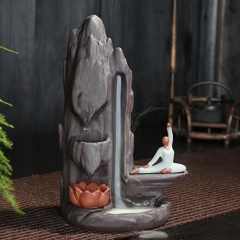 Backflow Incense Burner – Sandalwood Zen Ceramic Décor