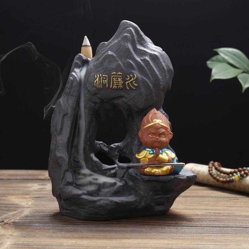 Backflow Incense Burner – Sandalwood Zen Ceramic Décor