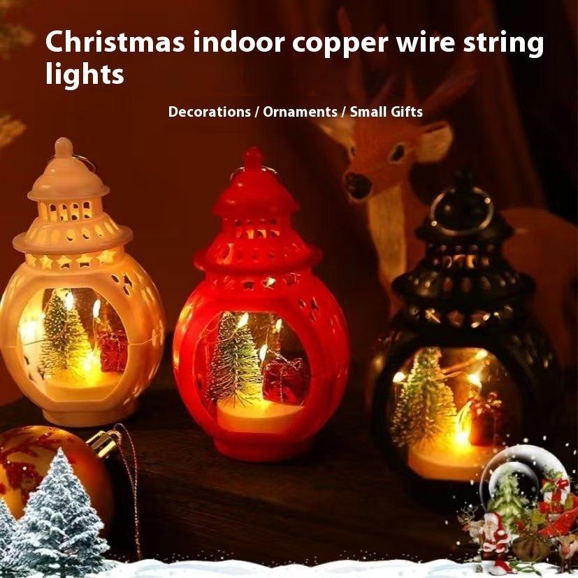Christmas Retro Style Lantern – Festive Atmosphere Decor