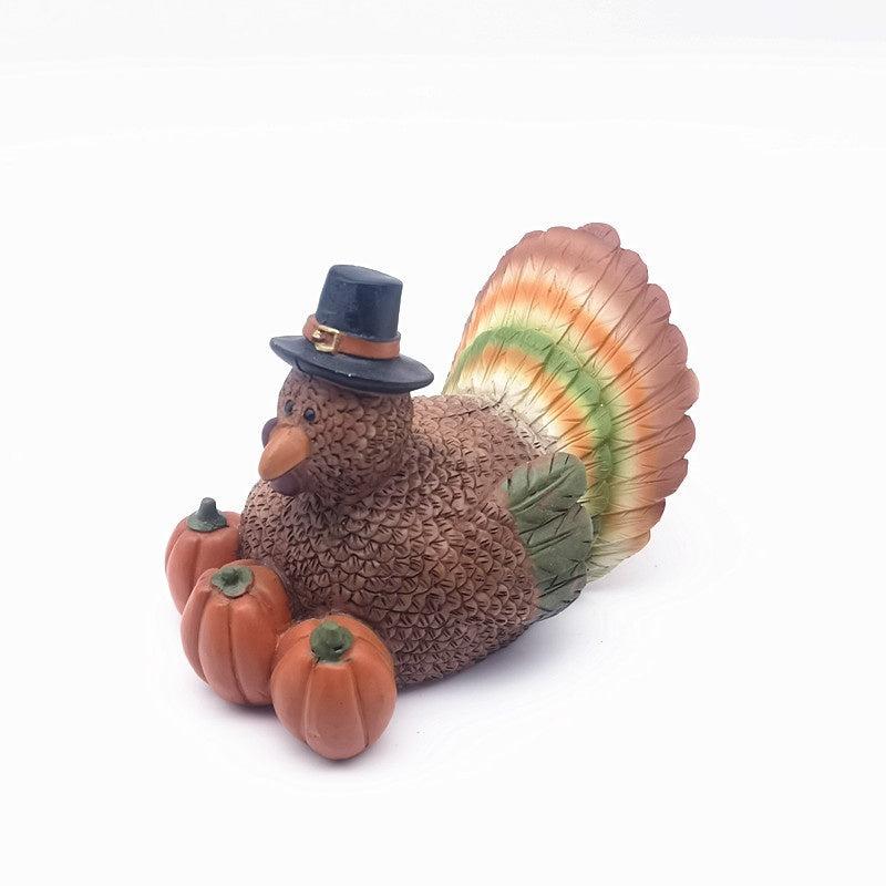 Thanksgiving Harvest Turkey Pumpkin Ornament