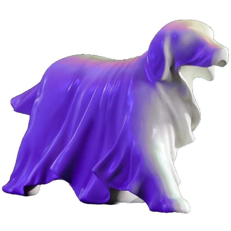 Ghost Dog Statue Halloween Decoration