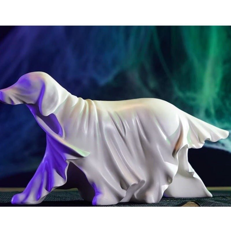 Ghost Dog Statue Halloween Decoration