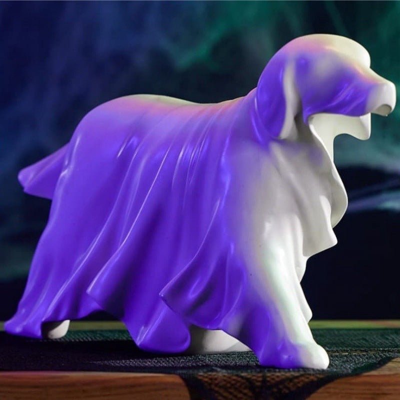 Ghost Dog Statue Halloween Decoration