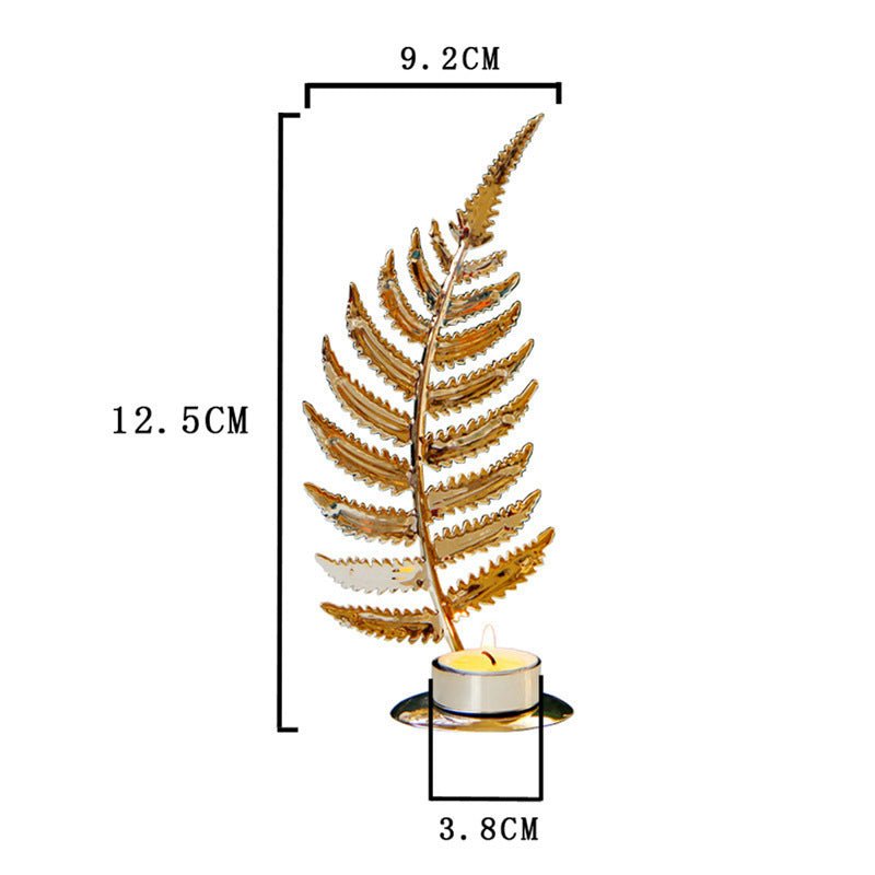 Golden Metal Candle Holder – Elegant Tabletop Decoration