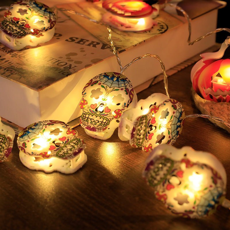Halloween Decorative String Lights – Pumpkin, Bat & Skull LED Battery Lights