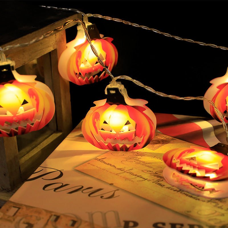 Halloween Decorative String Lights – Pumpkin, Bat & Skull LED Battery Lights
