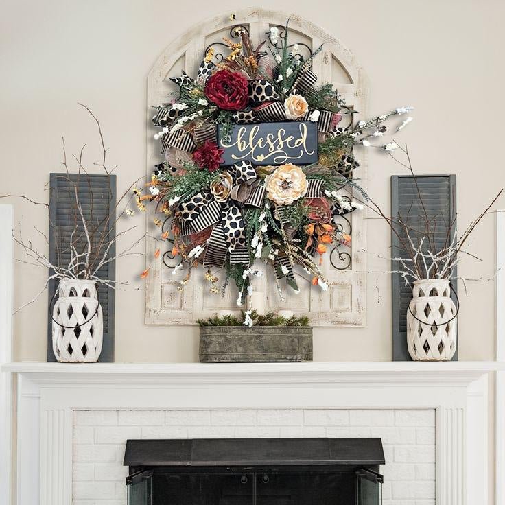 Halloween & Fall Cheetah Wreath – Gorgeous Year - Round Front Door Décor