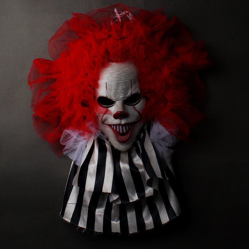 Halloween Horror Clown Wreath – Spooky Door & Wall Hanging Decoration