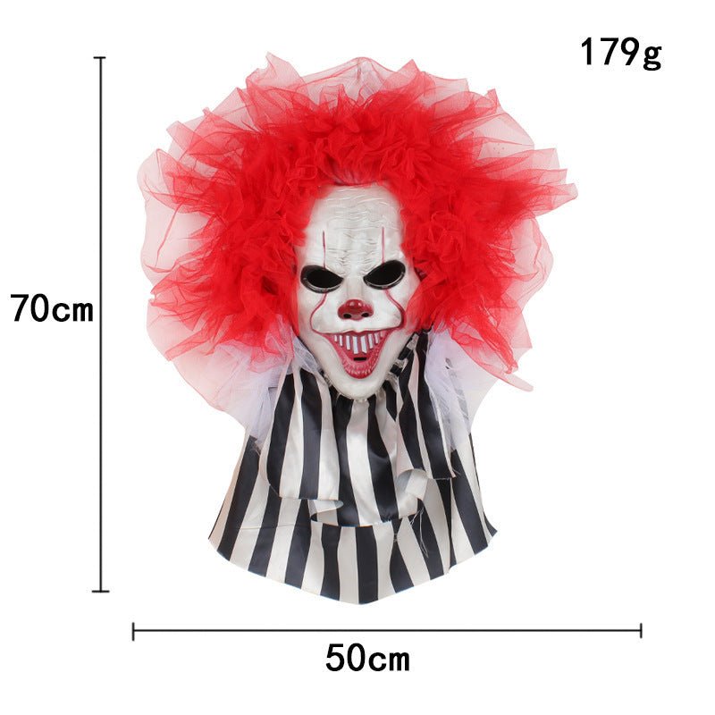 Halloween Horror Clown Wreath – Spooky Door & Wall Hanging Decoration