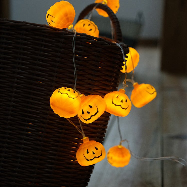 Halloween LED String Lights – Pumpkin Decorative Lights for Spooky Home Décor