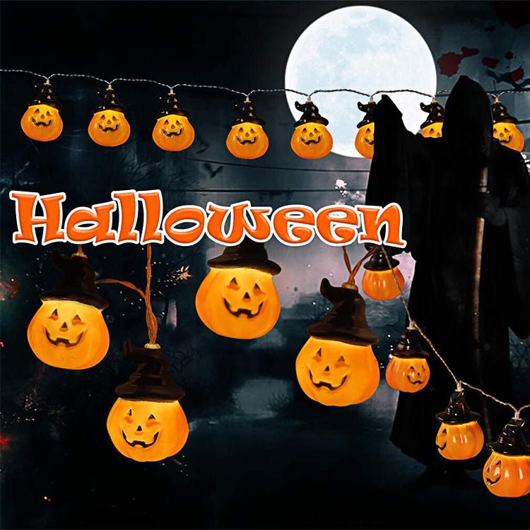 Halloween LED String Lights – Pumpkin Decorative Lights for Spooky Home Décor