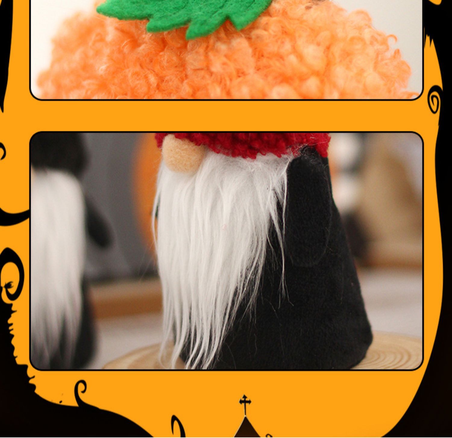 Halloween Muppet Ornaments – Faceless Doll Decorations