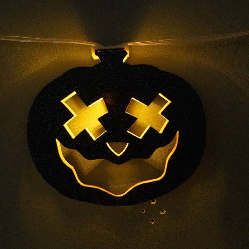 Halloween Paper LED String Lights – Pumpkin Shaped Party Decor