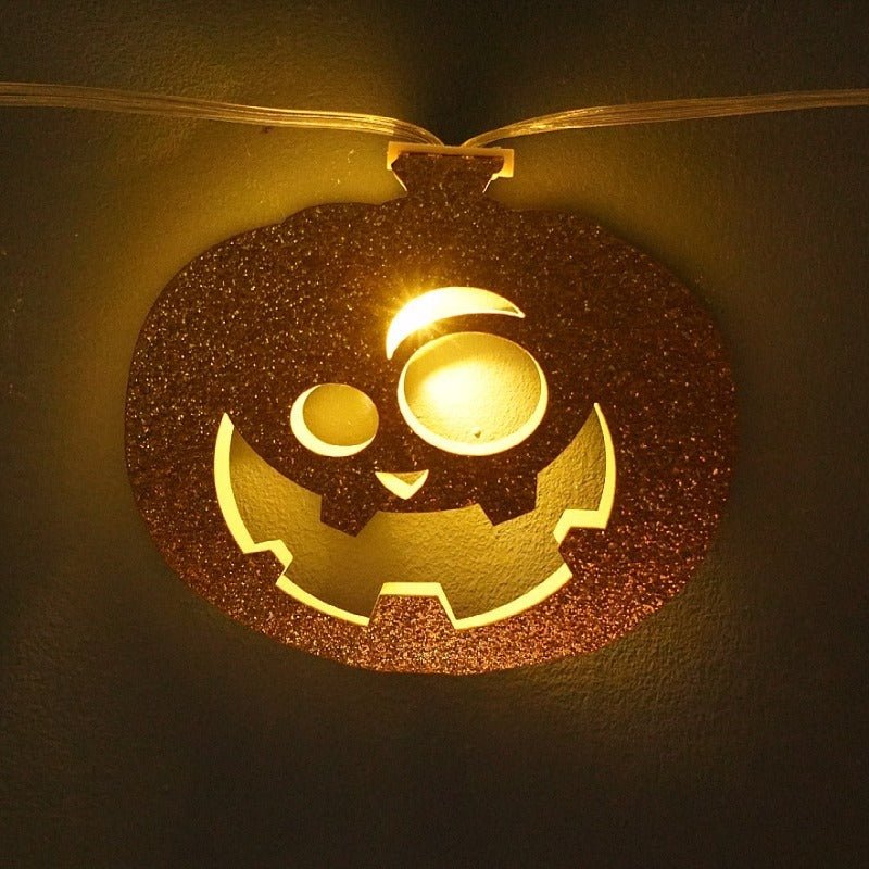 Halloween Paper LED String Lights – Pumpkin Shaped Party Decor