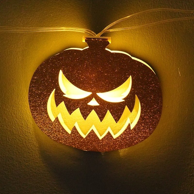 Halloween Paper LED String Lights – Pumpkin Shaped Party Decor