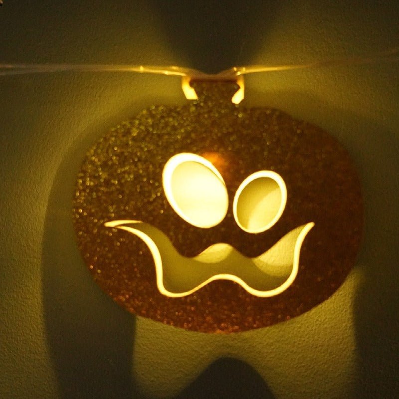 Halloween Paper LED String Lights – Pumpkin Shaped Party Decor