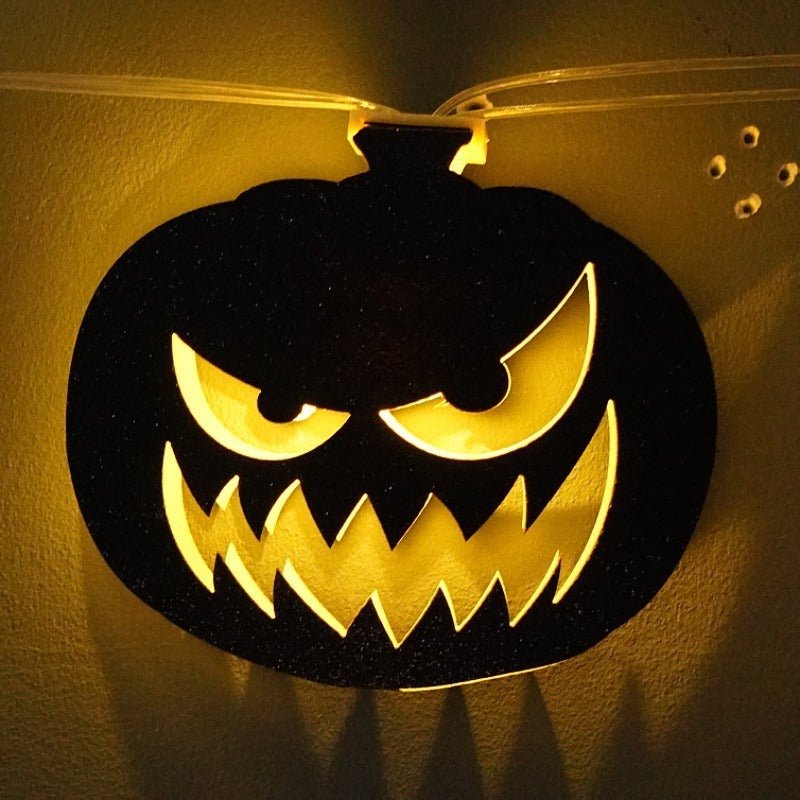 Halloween Paper LED String Lights – Pumpkin Shaped Party Decor