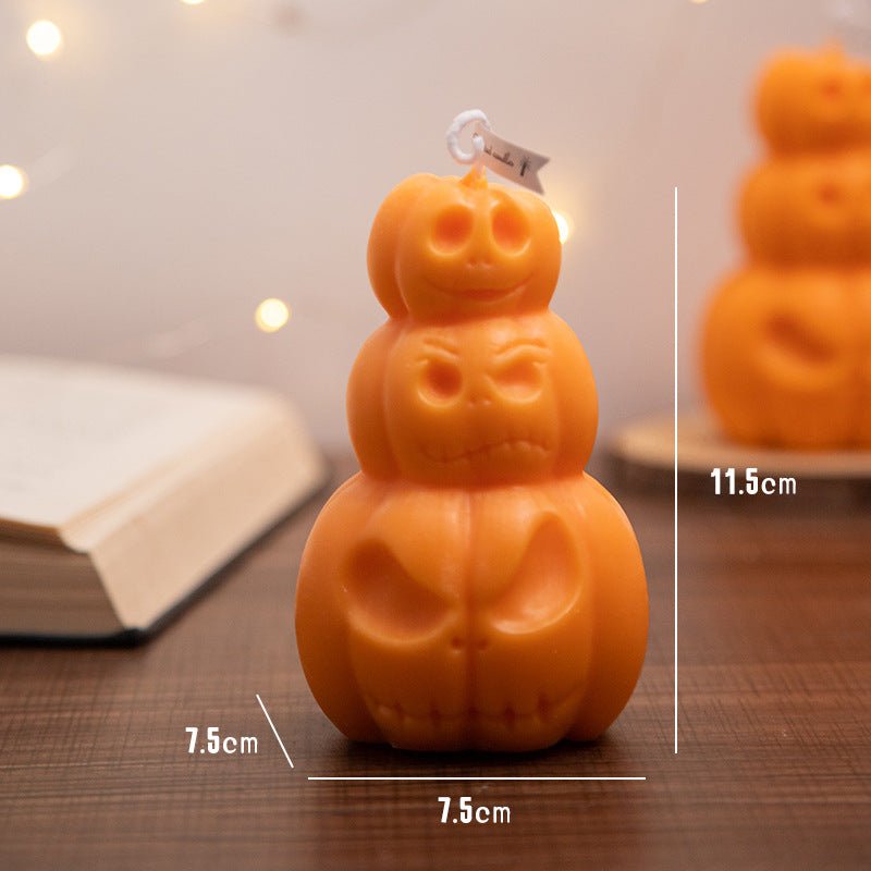 Halloween Pumpkin Aromatherapy Candle – Handmade Spooky Scented Decor