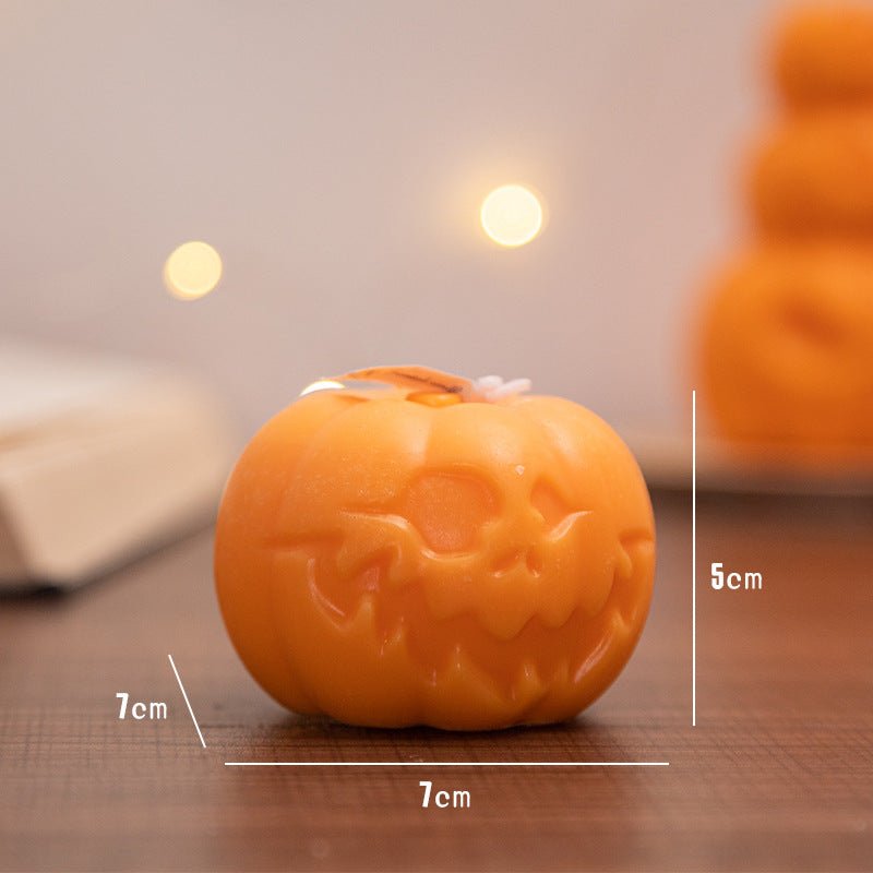 Halloween Pumpkin Aromatherapy Candle – Handmade Spooky Scented Decor