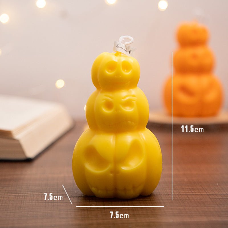 Halloween Pumpkin Aromatherapy Candle – Handmade Spooky Scented Decor