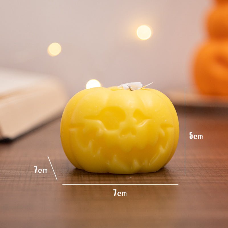 Halloween Pumpkin Aromatherapy Candle – Handmade Spooky Scented Decor