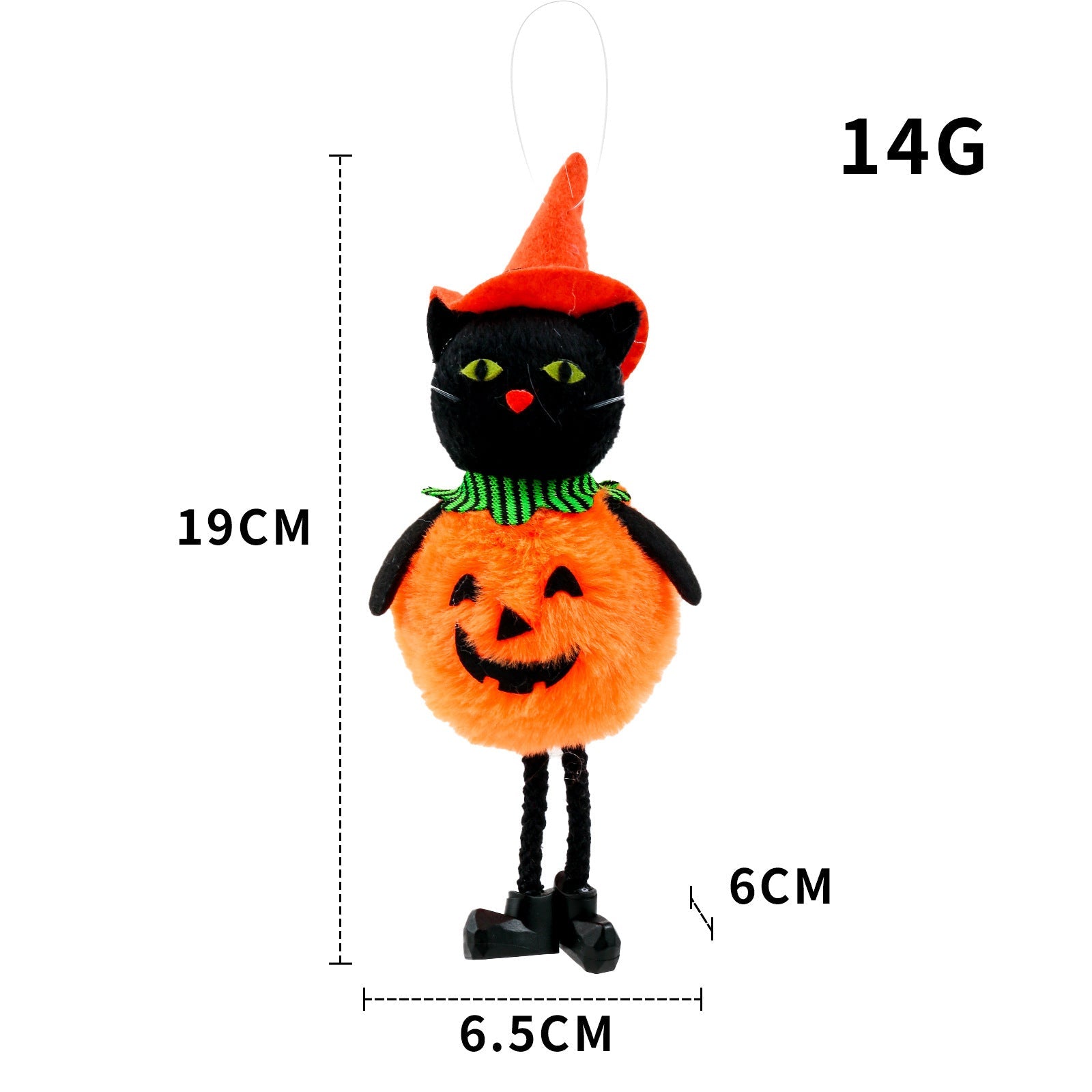 Halloween Pumpkin Witch Ornaments