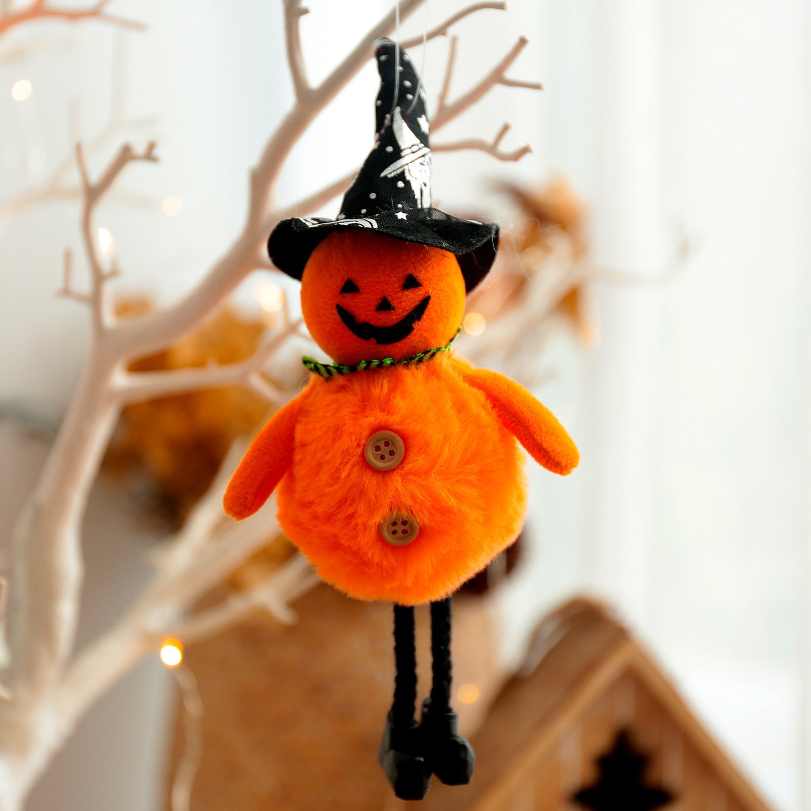 Halloween Pumpkin Witch Ornaments