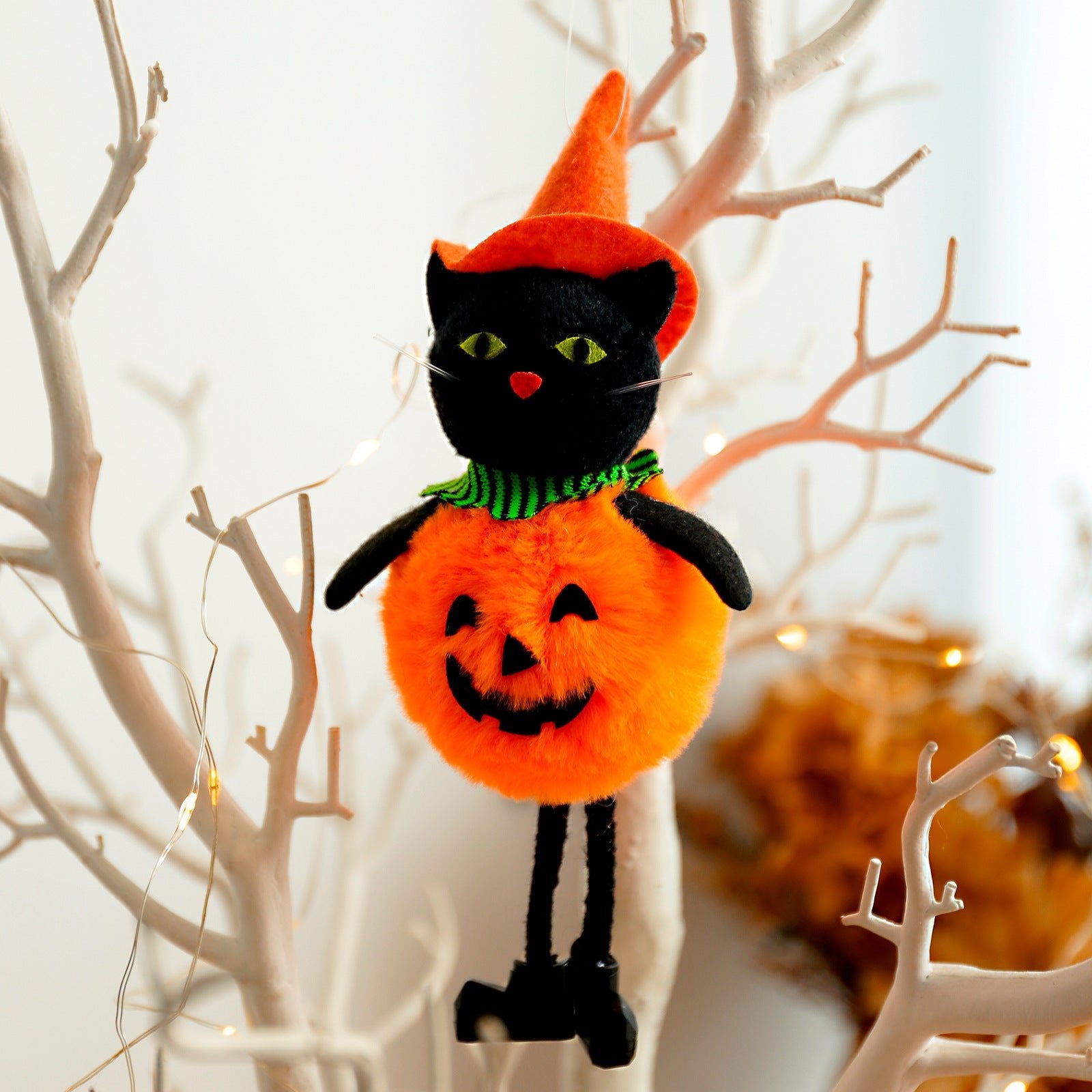 Halloween Pumpkin Witch Ornaments