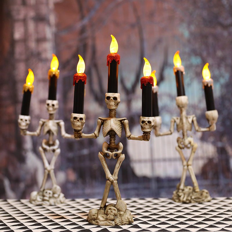 Halloween Skeleton Trio LED Candle Decoration