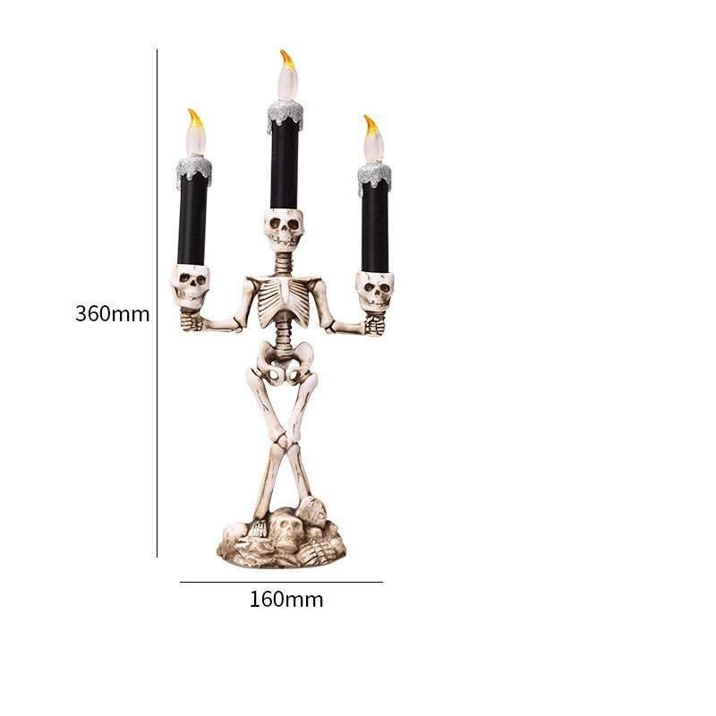 Halloween Skeleton Trio LED Candle Decoration